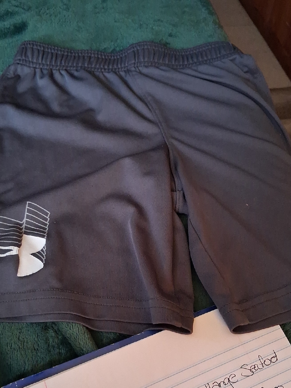 Under Armour Boy C Black Performance Athletic Shorts